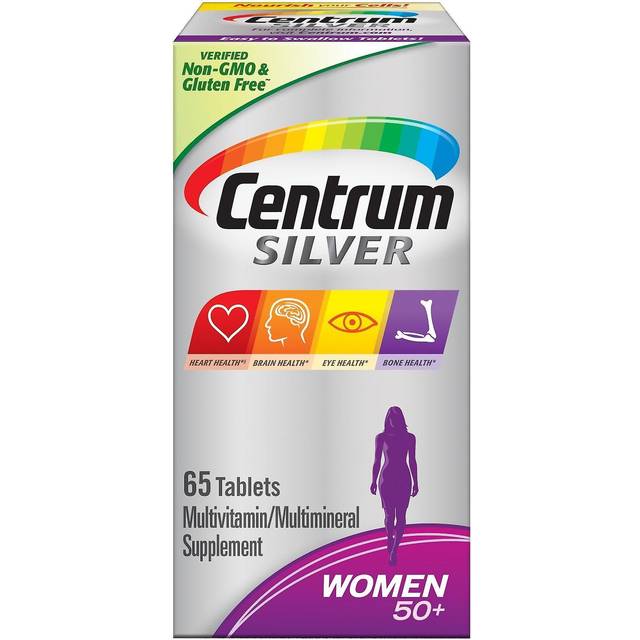 Centrum Silver Multivitamins for Women Over 50, Multivitamin/Multimineral Supplement with Vitamin D3, B Vitamins, Calcium and Antioxidants - 65 Count