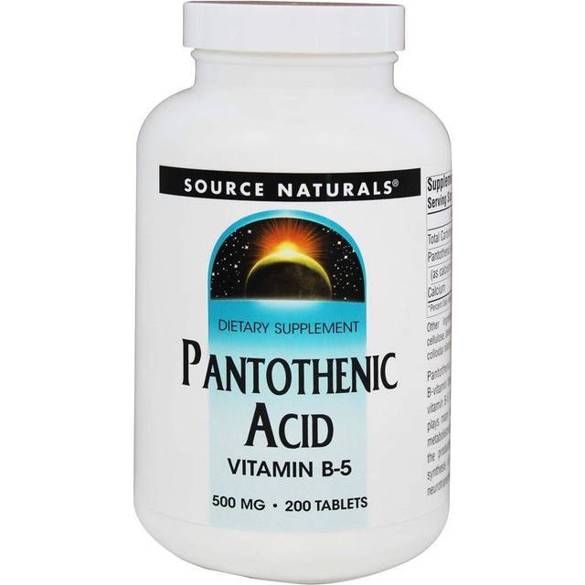 Source Naturals Pantothenic Acid Vitamin B-5 500 mg - 200 Tablets