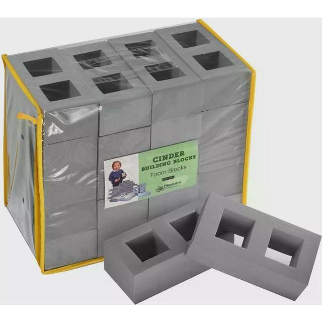 Playlearn Life Size Foam Breeze Block/Brick Construction Building Blocks Toy Role Play Realistic (Pack of 20)