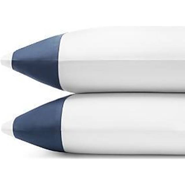 SFERRA Casida Pillowcases King (Pair) - WHITE/SEAGREEN - KING (PAIR)