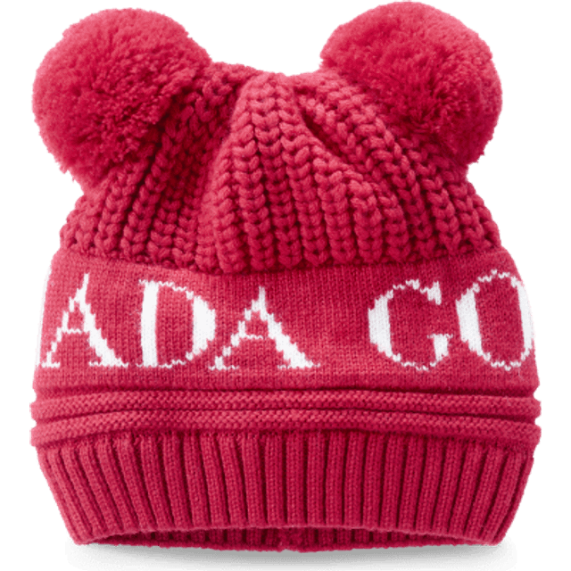 Canada Goose Baby Girls Pink Knitted Wool Hat - One Size