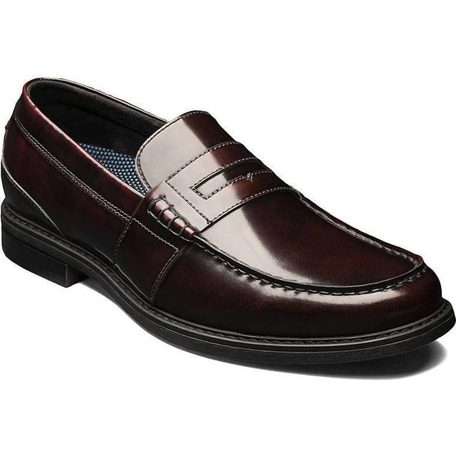 Nunn Bush Men's Lincoln Leather Moc Toe Penny Loafers Black - Size: 8 WIDE