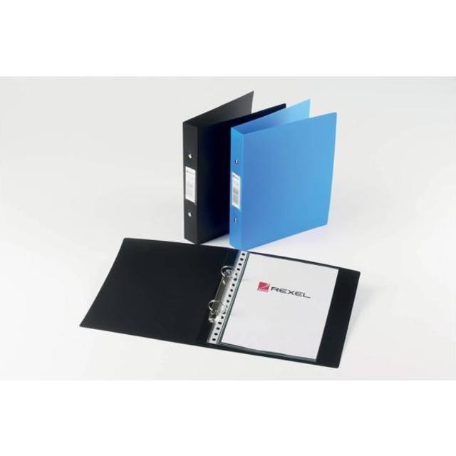 Rexel Budget 2 Ring Binder 25mm Polypropylene A5 Blue (10 Pack)