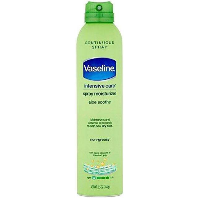 Vaseline Spray and Go Moisturizer  Aloe Soothe  6.5 Ounce  2 Pack