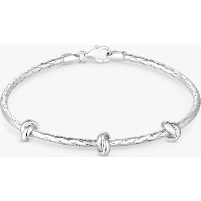 Simply Silver Sterling Silver 925 Polished Knot Bangle Bracelet