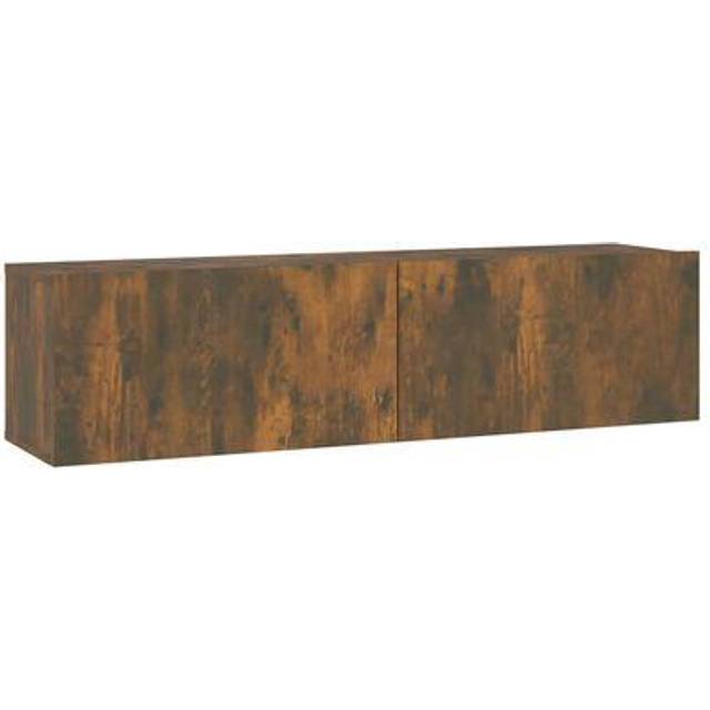 vidaXL TV Wall Cabinet Smoked Oak 120x30x30 cm Engineered Wood - Brown