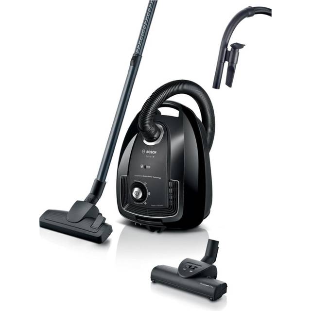 BOSCH Series 4 ProEco BGL38BA3GB Cylinder Bagged Vacuum Cleaner - Black, Black