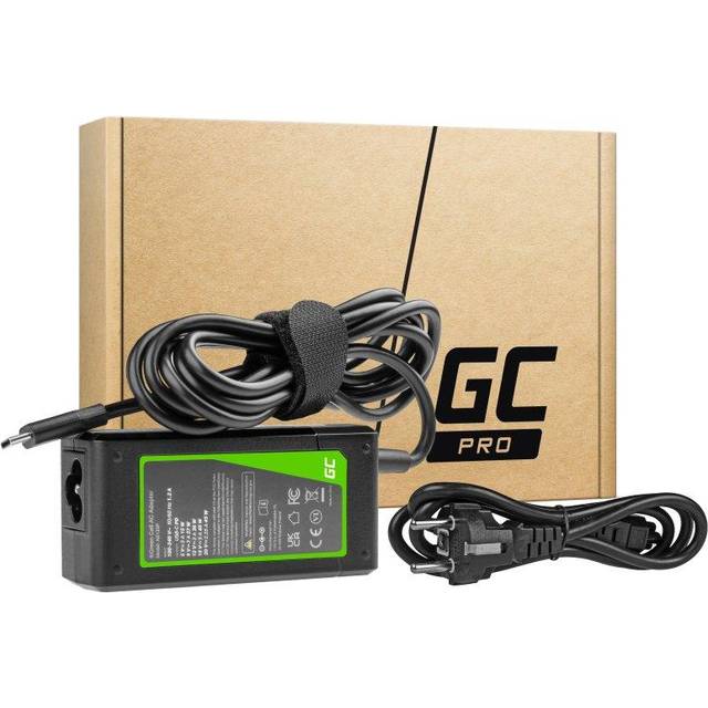 Green Cell 45W USB-C Laddare/AC Adapter för Laptops, Surfplattor, & Smartphone