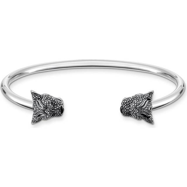 Thomas Sabo Bangle black cat black AR110-664-11-L17,5 - black/silver-coloured - 17,5 cm