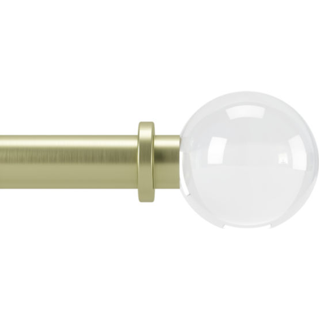 Umbra 1 tums draperistång, inkluderar 2 matchande finialer, fästen och hårdvara, stål, nickel och stål, 183-366 cm (183–144 tum)
