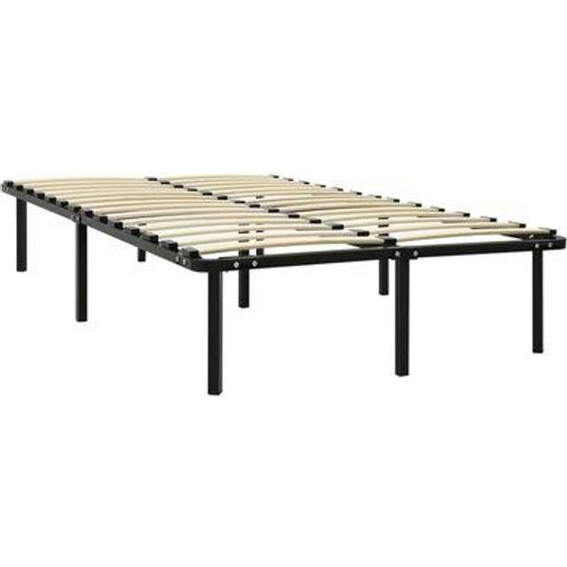 Sängram utan madrass svart metall 120x200 cm