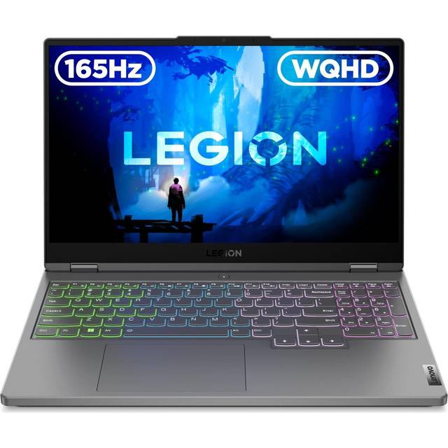 Lenovo Legion 5 15ARH7H AMD Ryzen™ 7 6800H Laptop 39.6 cm (15.6") Wide Quad HD 16 GB DDR5-SDRAM 512 GB SSD NVIDIA GeForce RTX 3060 Wi-Fi 6E (802.11ax) Windows 11 Home UK English Grey, Black