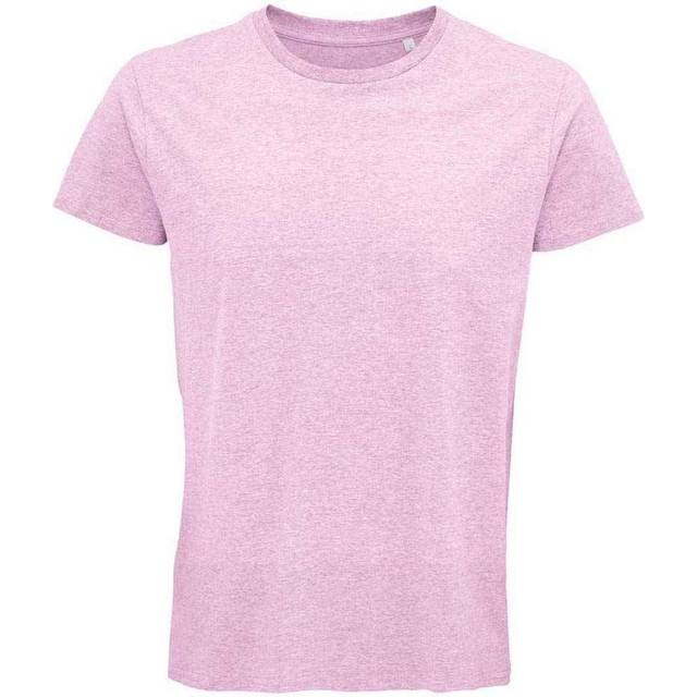 (L, Pink) SOLS Mens Crusader Heather Organic T-Shirt