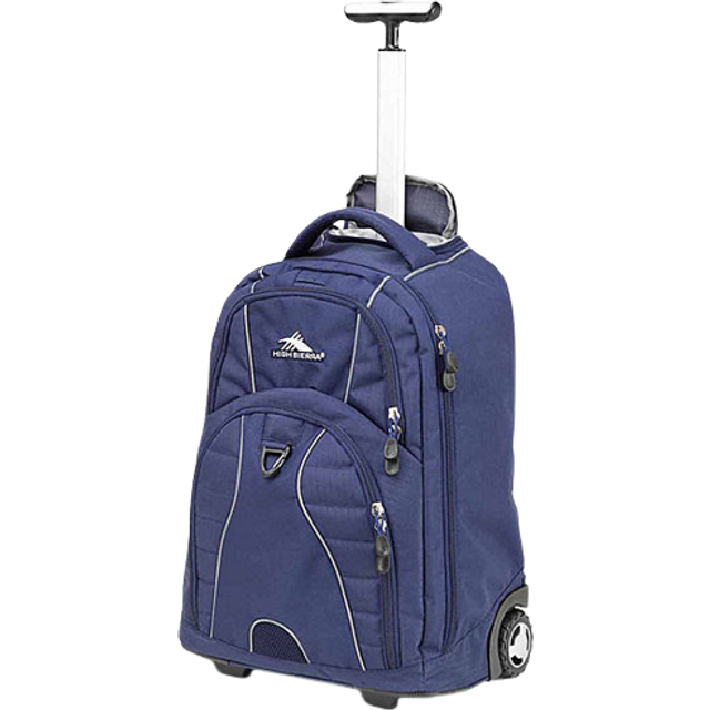High Sierra Freewheel Wheeled Laptop Backpack  Silver Heather  One Size