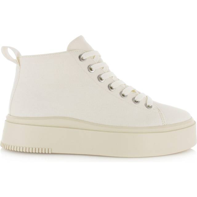 Vagabond Women's Stacy Hi-Top Trainers - Cream White - UK 8