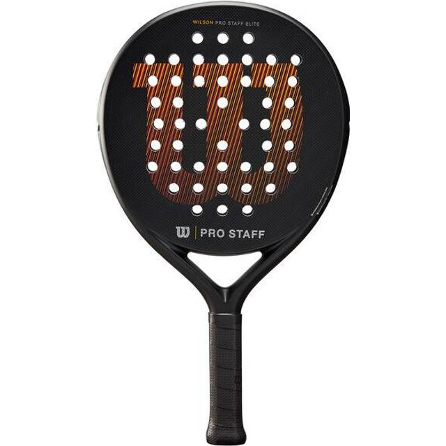 Wilson Pro Staff Elite v2 padelracket, består av glasfiber och kol/EVA, 365 g, huvudstorlek 484 cm ^, svart/röd/gul