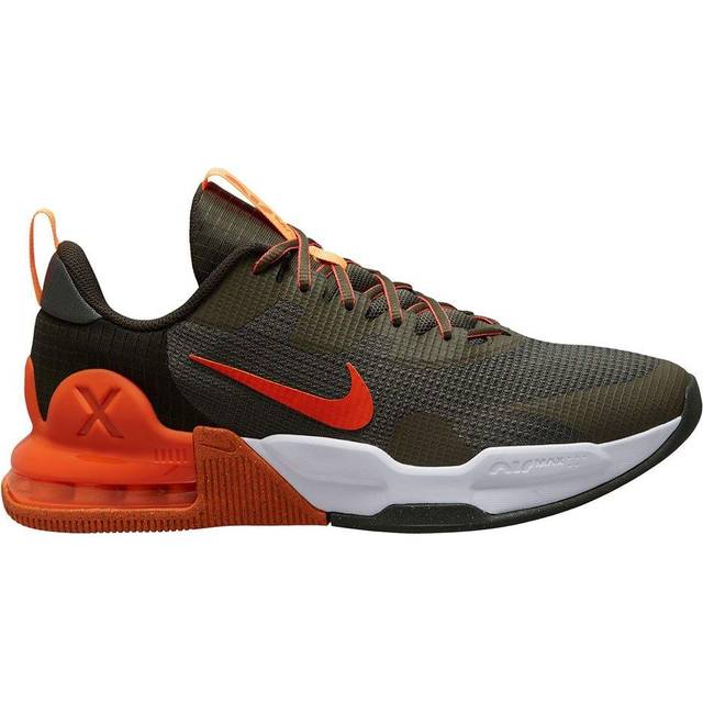 Nike Air Max Alpha Trainer 5 Cargo Khaki Safety Orange Men Sneakers Green Sequoia Peach-Cream DM0829-300 44.5