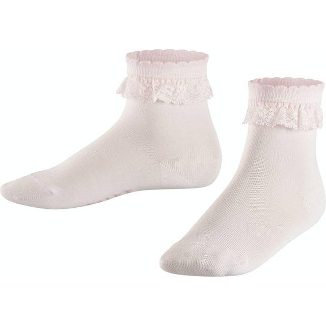 Falke Powder Rose Kids Romantic Lace so Stretch-cotton Blend Socks 2-10 Years 35-38 - POWDER ROSE