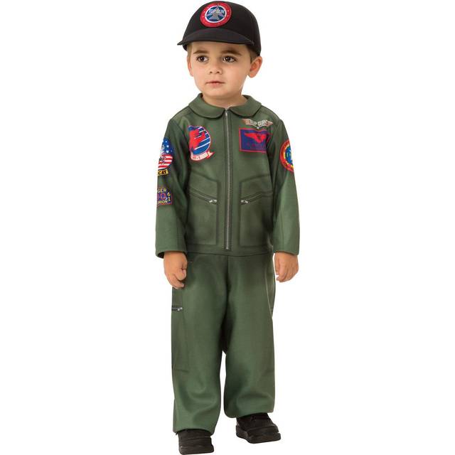 Toddler Top Gun Jumpsuit Costume | Movie Costumes - Green (IN)