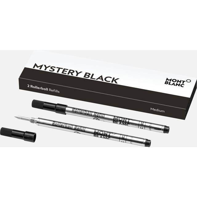 Montblanc - 2 Rollerball Refills Medium Mystery Black - Rollerball Refill - Black (M)