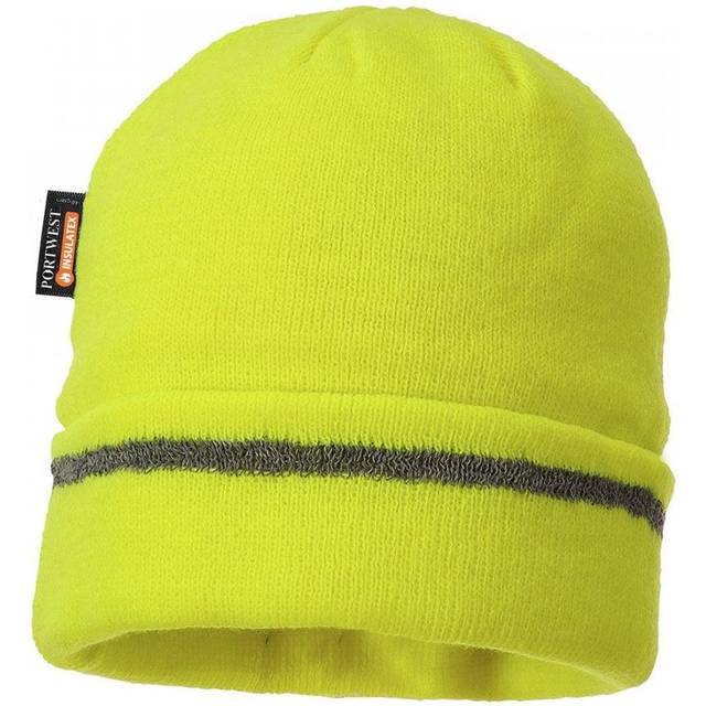 Portwest Reflective Trim Knit Hat Insulatex Lined - Yellow