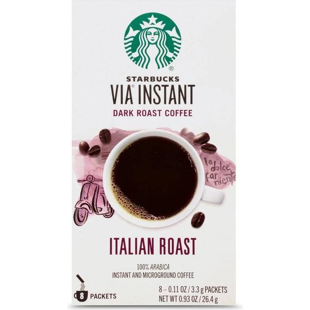 Starbucks VIA Instant Italian Roast Coffee Italian Roast 8 Packets