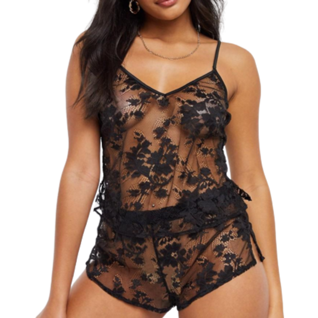 Ann Summers The Dark Hours Cami Set, Black X L - back
