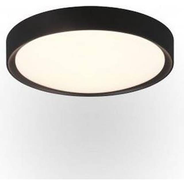 Trio Leuchten LED-taklampa Clarimo 659011832, plast svart matt, skärm akryl vit, inklusive 18 watt LED