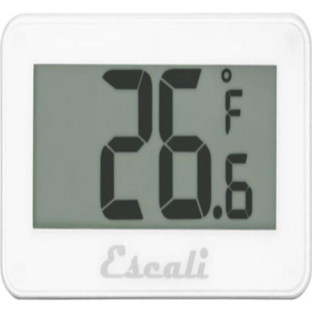 Escali DHF1 Large LCD Digital Display Refrigerator/Freezer Thermometer  -4/80F Degree Range  White