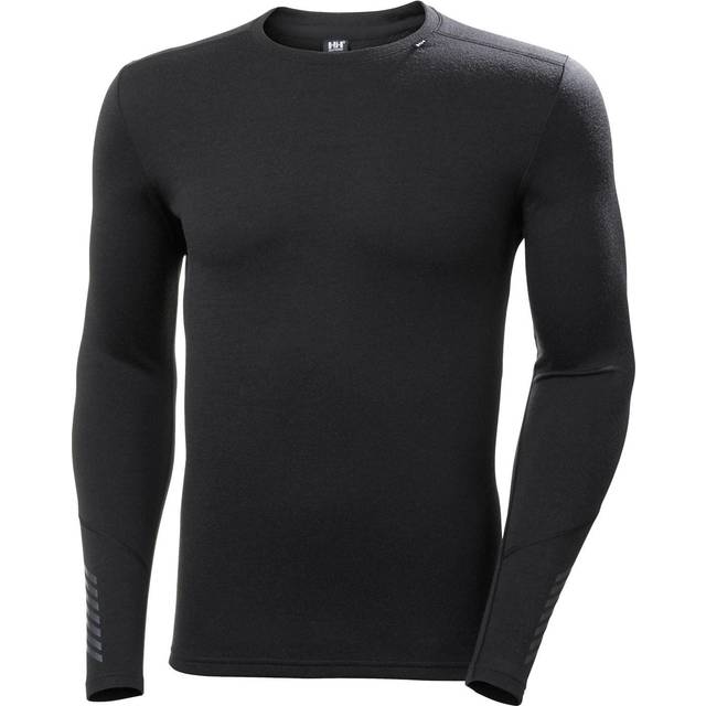 Lifa Merino Midweight Crew M Black (S) - Svart (S)