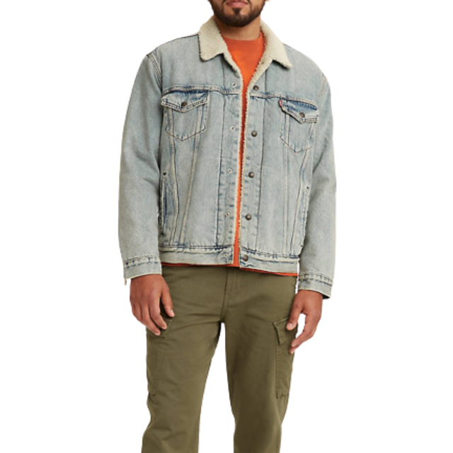 Levi's for man. 16365-0070 Type 3 Sherpa Jacket blue (S), Casual, Cotton, Denim