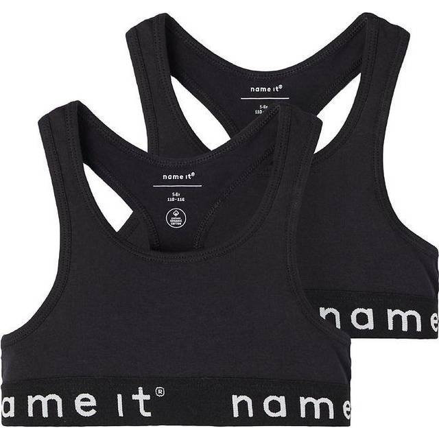 Namn IT flicka bustier (2-pack), Svart/förpackning: w/svart, 146-152