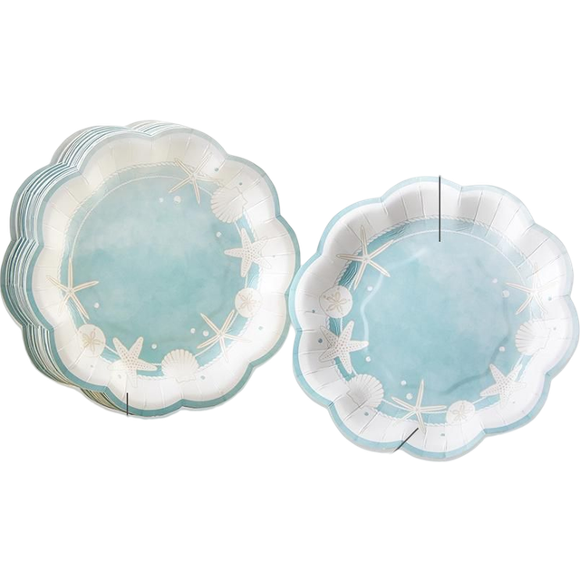 Beach Party 7 in. Premium Paper Plates (Set of 16)