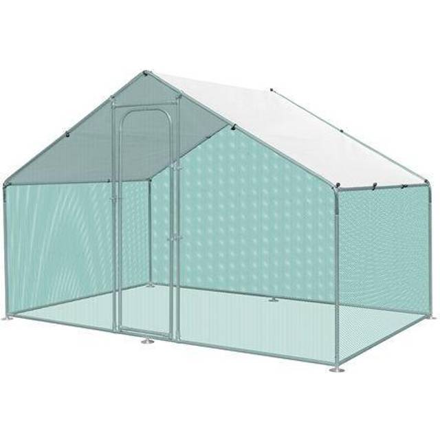 (3X2x2M) FoxHunter Chicken Run Cage Walk In Coop Poultry Hen Rabbit Kennel Hutch Metal