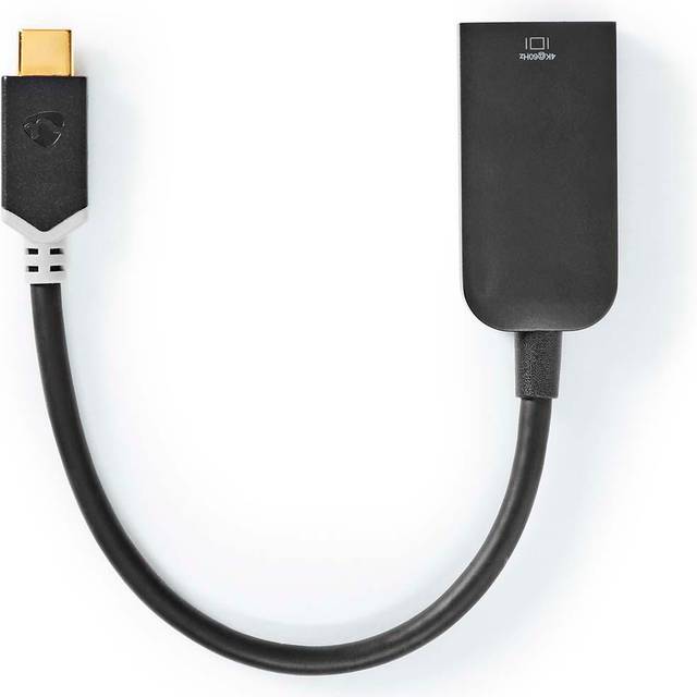 Nedis USB-adapter, USB 3.2 Gen 1, USB Typ-C Hane till HDMI Hona, 0,20 m, Rund, Guldpläterad, PVC, Antracit Fönsterförpackning med Euro-lås