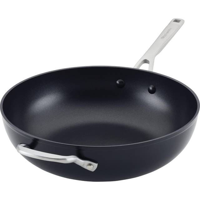 Hard-Anodized Induction Nonstick 12.25-Inch Stir Fry Pan With Helper Handle