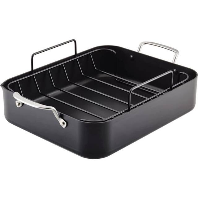 Hard-Anodized Roaster with Removable Nonstick Rack