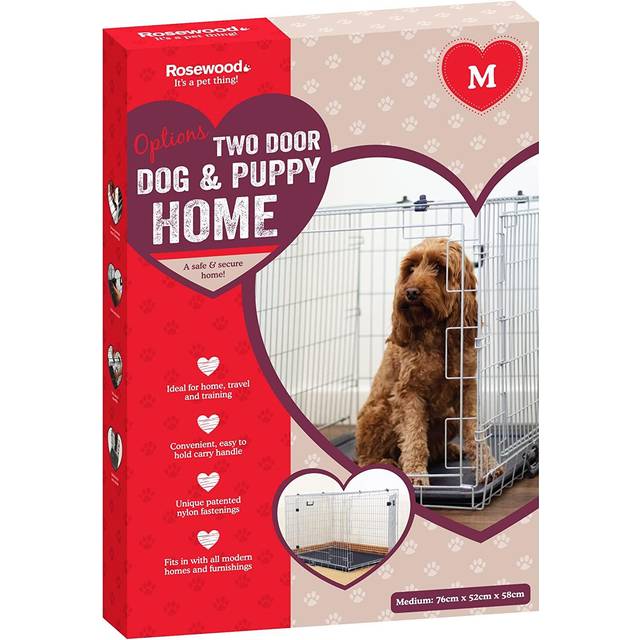 Rosewood Two Door Medium Dog Crate