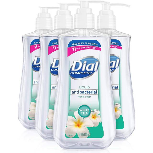 Dial Antibacterial Liquid Hand Soap  White Tea  11 fl oz (Pack of 4)