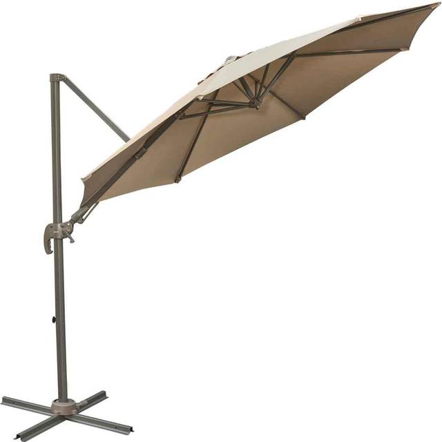 Outsunny 3m Banana Cantilever Parasol (base not included) - Khaki, Green