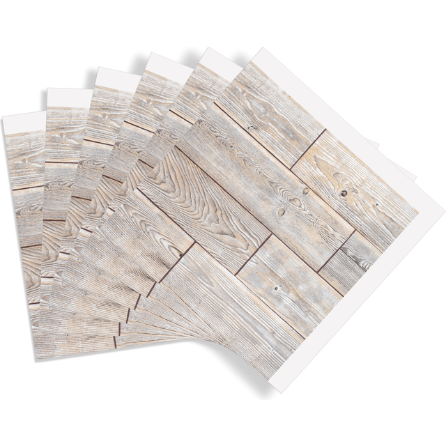 DC - Fix Rustic Oak Self-adhesive Waterproof Vinyl Wall Tiles - Clear