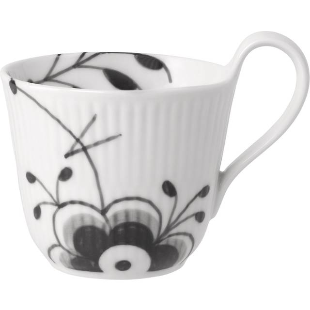 Royal Copenhagen Black Fluted Mega High Handle Cup 24cl - NO_SIZE Muggar Med Öra Från Magasin - Hvid (NO_SIZE)