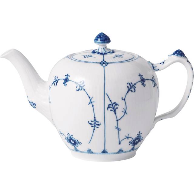 Royal Copenhagen Musselmalet Riflet Tekande 70 cl - NO_SIZE Tekannor Från Magasin - Hvid (NO_SIZE)