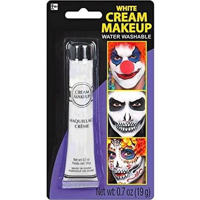 White Cream Makeup Costume Accessory - 0.7 Oz  1 Count - Bold and Long-Lasting - Easy-to-Apply & Full Coverage For Exceptional Transformatio