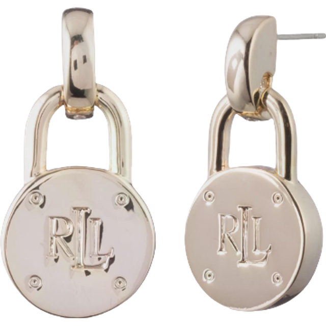 Lauren Ralph Lauren Monogram Padlock Drop Earrings, Gold