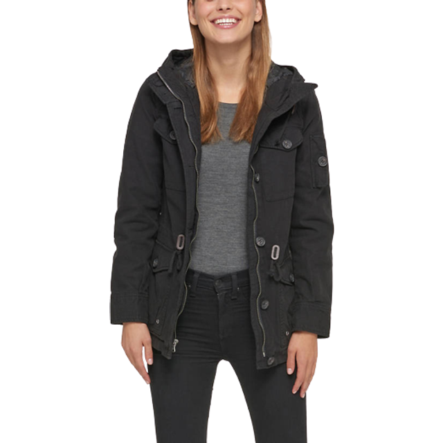 Levi's womensLW5RC337bomull fyra fickor huva fältjacka långärmad anorak