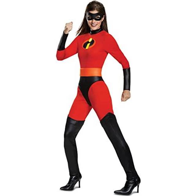 Incredibles 2 Classic Mrs. Incredible Costume for Women - Black&#47;Red&#47;Orange (S)