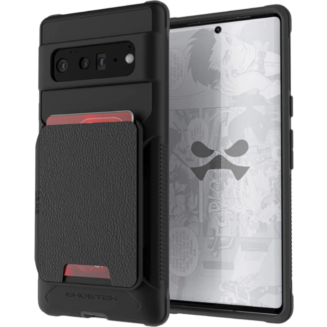Ghostek EXEC Pixel 6 Pro Wallet Case with Card Holder and Works with Magnetic Mounts Leather Pocket Holds 4-Credit-Cards Protective Cover Designed for