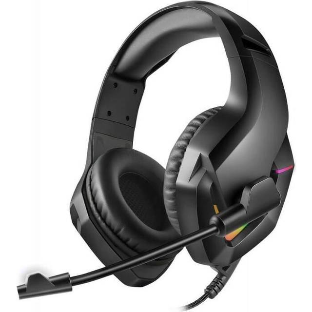 Varr Pro Gaming Headset with RGB Backlight, Highly Sensitive Microphone (4x 1.5mm) Boom, Noise Cancelling, Powerful 50mW speakers, Sensitivity: 108 ± 3dB, uses 3.5mm for music output and USB-A port for powering the backlight only, 2.2m cable