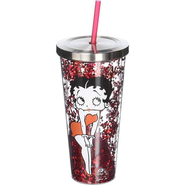 Spoontiques - Glitter Filled Acrylic Tumbler - Glitter Cup with Straw - 20 oz - Stainless Steel Locking Lid with Straw - Double Wall Insulated - BPA F